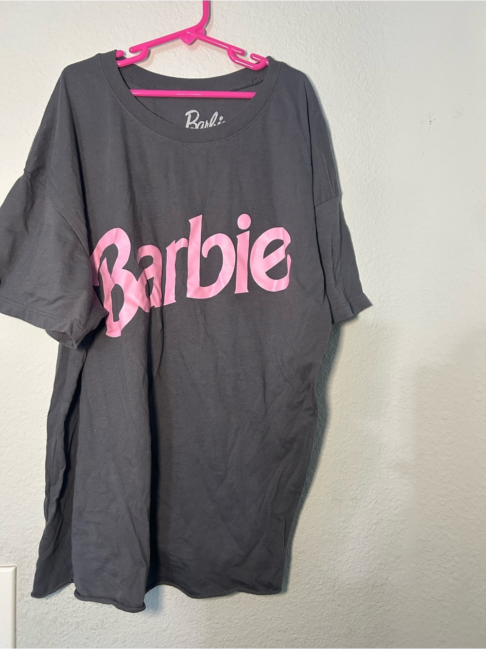 Barbie Black Tee with Pink Logo